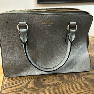 Kate Spade Pebbled Leather Satchel in Gray